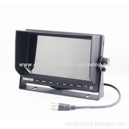 Super Quality 7-inch Car Screen with OSD Menu, PAL/NTSC Auto-switching, Sunshade Design, Speaker